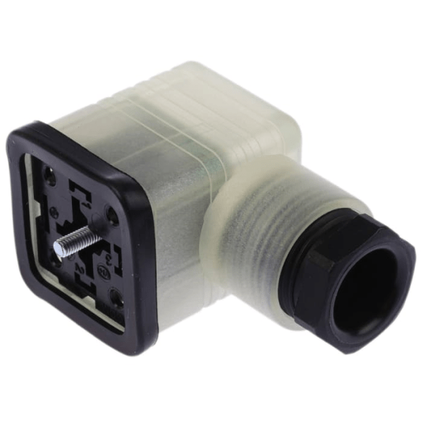 Conector Hirschmann 29x29mm 2P+T C/LED 24VDC C/Cto Protector