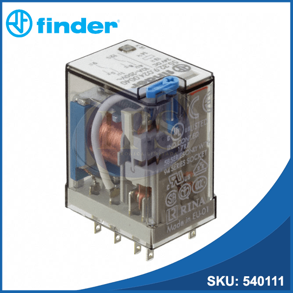 Relé 24VDC 10A DPDT 8P 55.32.9.024.0040