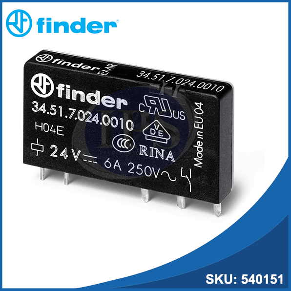 Relé Ultra Fino 24VDC 6A SPDT, Bajo Consumo 34.51.7.024.0010