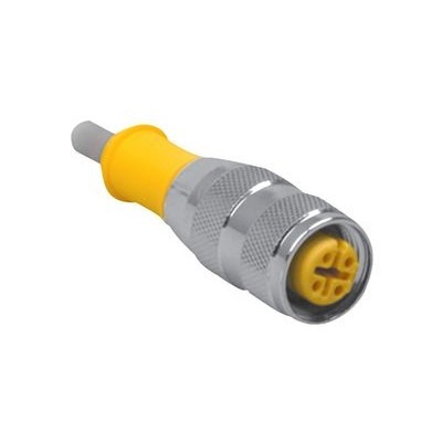 Conector M12 Recto 4H Hembra 10mts Gris