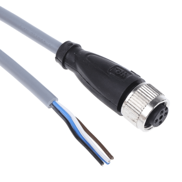 Conector M12 Hembra 5mts Recto 4P V1-G-5M-PVC