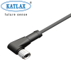 Conector M8 4P Curvo Hembra Cable 5mts