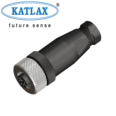 Conector M12 5P Recto Hembra para Armar