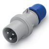 Enchufe Macho Volante 2P+T IP44 16A 200-250V SCAME