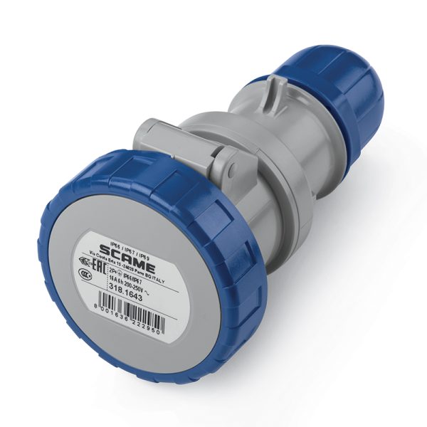 Enchufe Hembra Volante 2P+T IP66/67 16A 200-250V SCAME