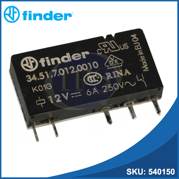 Relé Ultra Fino 12VDC 6A SPDT, Bajo Consumo 34.51.7.012.0010