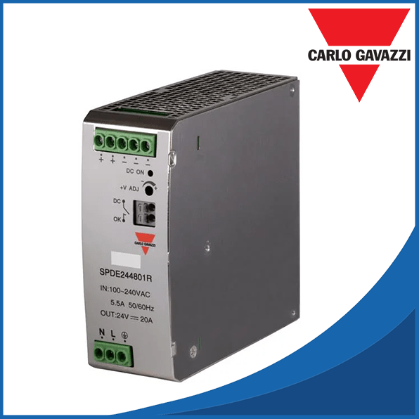 Fuente de Poder Riel DIN 24VDC 20A 100/240VAC SPDE242401R