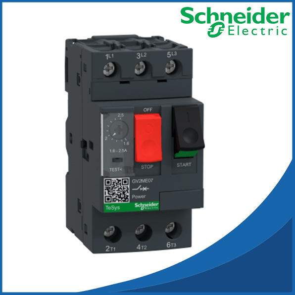 Guardamotor rango 1,6-2,5A 3P GV2ME07