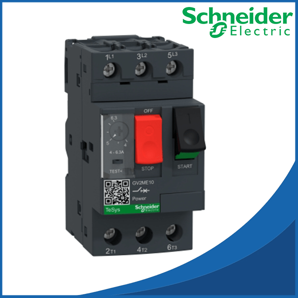 Guardamotor rango 4-6,3A 3P GV2ME10