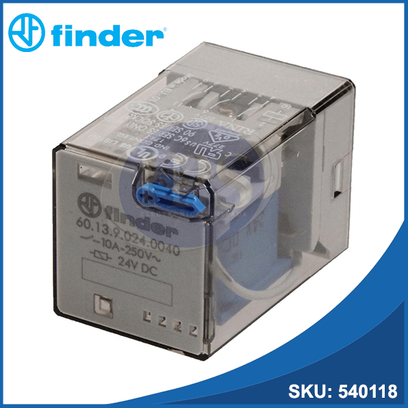 Relé 24VDC 10A 3PDT UNDECAL 60.13.9.024.0040