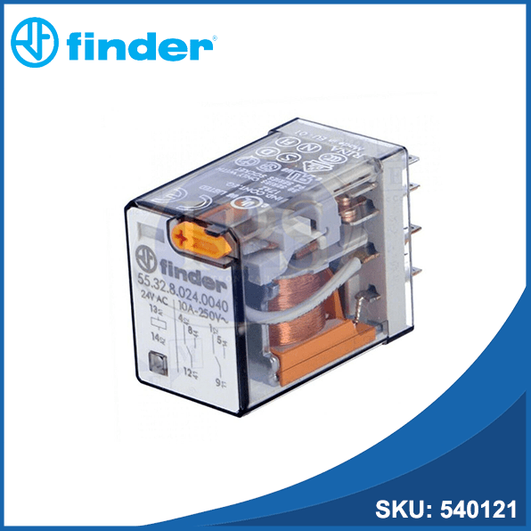 Relé 24VAC 10A DPDT 8P 55.32.8.024.0040