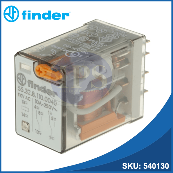 Relé 110VAC 10A DPDT 8P 55.32.8.110.0040