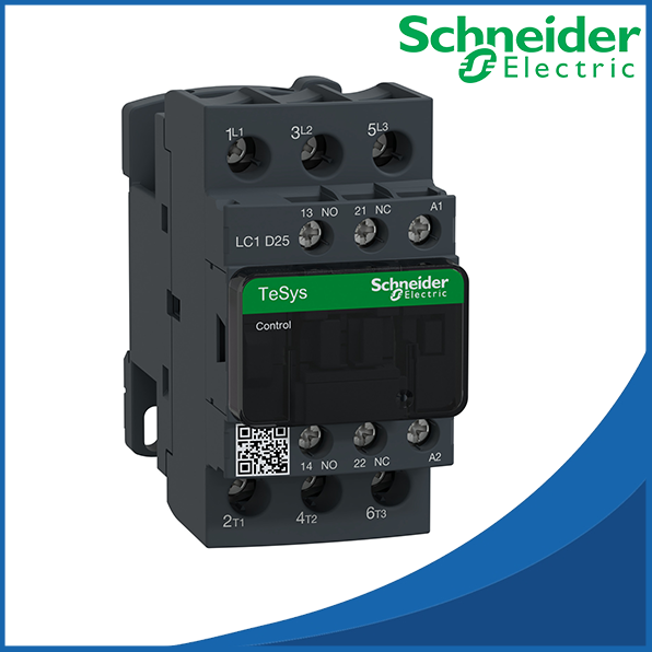 Contactor 25A 3P Tesy 24VDC  1NO/1NC LC1D25BD
