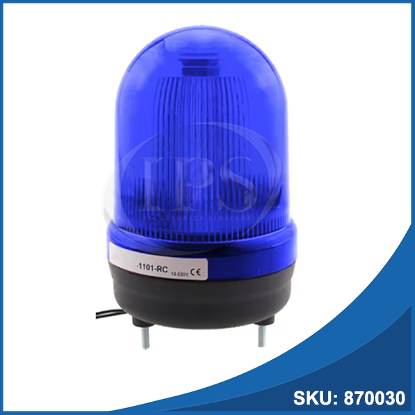 Baliza Azul Multi con Sonido 12-24V / 220VAC